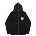 Hoodie Sweatshirt Gothic High Street Full Zipper Oversized Unisex Streetwear Y2 Jacket_viptrois.com