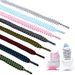 Shoe Accessories double pattern sports shoelaces flat canvas shoelaces basketball shoelaces wholesale black and white color_viptrois.com