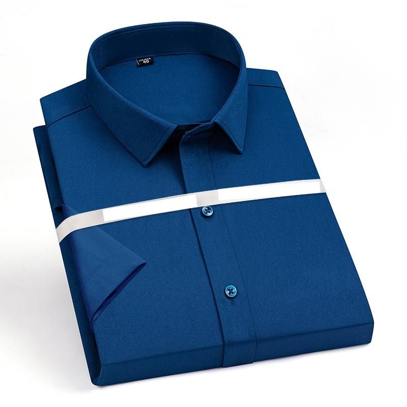 Men’s Stretch Short Sleeve Dress Shirt – Wrinkle-Free Business Casual Shirt For Office & Interviews ( Solid Colors, Lightweight & Machine Washable)_viptrois.com