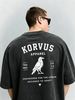 Men's Clothing Heavy Washed Cotton Short Sleeved T Shirt Casual Trend Unisex Summer Ins Black Round Neck Top Trendy Versatile Half Sleeve_viptrois.com