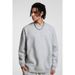 Heavyweight Cotton Crewneck Sweatshirt – Oversized Relaxed Fit Essential For Men’s Casual Wardrobe_viptrois.com