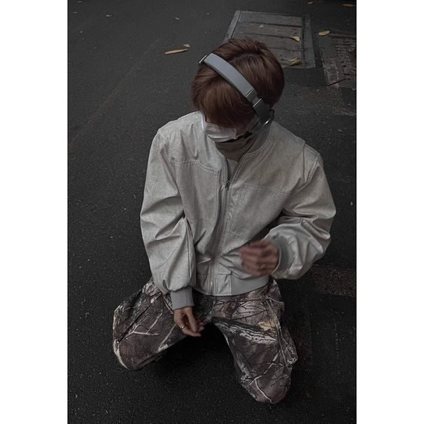 Men's Clothing American Retro Cleanfit Work Jacket For Men, New Autumn And Winter Style, Loose Fit, Trendy Baseball Jacket, Short Coat._viptrois.com