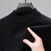 Men’s Sweater – Winter-Ready Acrylic Blend, Textured Ribbed Hem, Office-to-Weekend Versatility (Beige/Orange/Green/Blue/Grey/Navy/Black)_viptrois.com