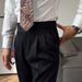 High Waist Gurkha Trousers For Men - Straight Cut, Comfortable & Stylish Office Casual Pants With Button Detail (Black, Dark Brown, Khaki)_viptrois.com
