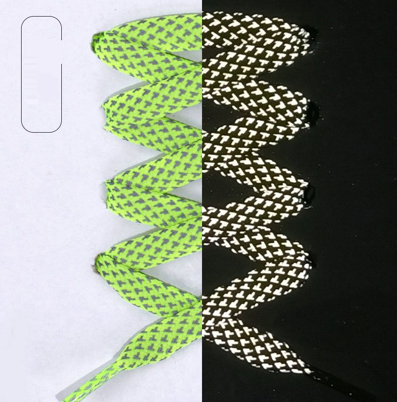 Shoe Accessories double sided luminous night running equipment sports white shoes basketball shoes black and white color_viptrois.com