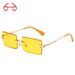 Two Circle Cut Edge Metal Sunglasses Square Fashion Anti Ultraviolet Glasses Direct Sales 31274 Sunglasses_viptrois.com