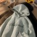 Suede-Fleece Hooded Pullover – Heavyweight Distressed V-Neck Streetwear Jacket (M-3XL, Retro Fit)_viptrois.com