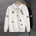 Men's Clothing High end button polo shirt sweatshirt men's spring and autumn style trendy brand lapel new casual loose jacket top clothes_viptrois.com