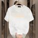 2025 summer loose men and women pullover 100% cotton short sleeve T-shirt_viptrois.com
