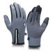 Unisex Outdoor waterproof gloves Ski touch screen winter men's and women's windproof fleece zipper full finger riding warm gloves_viptrois.com