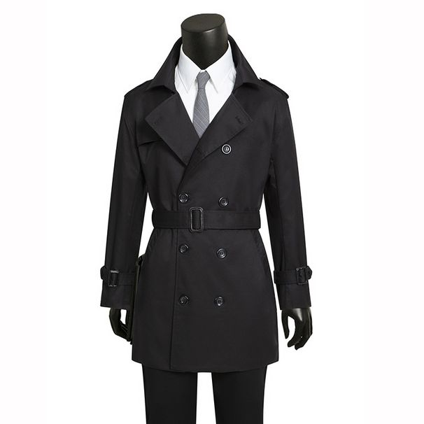 Men's Clothing New Style Windbreaker Jacket Slim Fit Large Size British Men's Spring and Autumn Business Casual Windbreaker Mid Length Trend Plus Fat_viptrois.com
