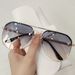 Neue Mode Metall Halbrahmen Damen Outdoor Sonnenbrille Klassische Doppelstrahlbrille_viptrois.com