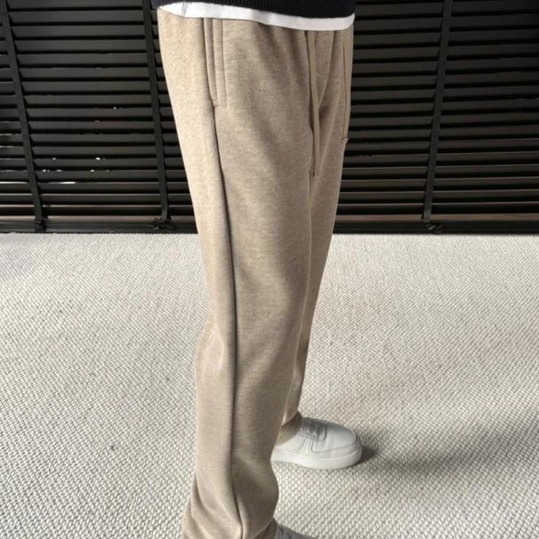 2024 New Autumn Winter Fashion Draped Fleece-Lined Straight-Leg Trendy Men's Loose Versatile Thickened Casual Long Pants_viptrois.com