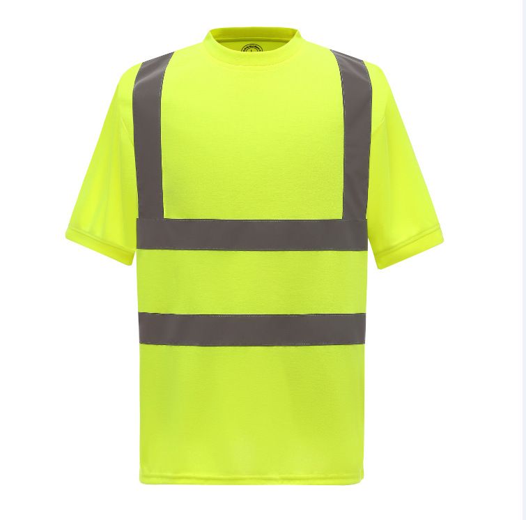 Men's Clothing Round Neck Workwear T Shirt Spot Construction Storage Road Safety Reflective Clothing Short Sleeve Summer Breathable Work Clothes_viptrois.com