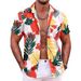 Hot Selling Men's Printed For Vacation Beach Parties, Quick Drying Casual Short Sleeved Shirts In Hawaii_viptrois.com