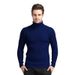 Men's High Neck Sweater – Slim Fit Ribbed Knit Pullover (M-3XL) | Machine Washable & Versatile Casual Wear_viptrois.com