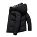 Men’s Short Puffer Jacket – 95% White Goose Down Fill, 650FP, Waterproof & Windproof For Extreme Cold (M-4XL, Hooded, Black)_viptrois.com