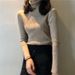 Women's High Neck Knit Sweater - Soft Core-Spun Yarn Slim Fit Pullover Short Top In Classic Colors_viptrois.com