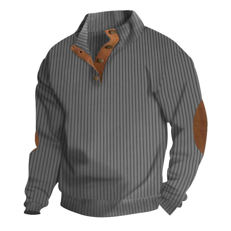 Men's Stylish Long Sleeve Pullover Hoodie - Lightweight Casual Sweatshirt For Spring & Autumn - Slim Fit Crewneck Top With Classic Color Options_viptrois.com