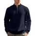 25 Cross-border Autumn And Winter American Heavy-duty Small Square Simple Casual Men's Loose Stand-up Collar Half-zipper Bottoming Shirt Sweater_viptrois.com