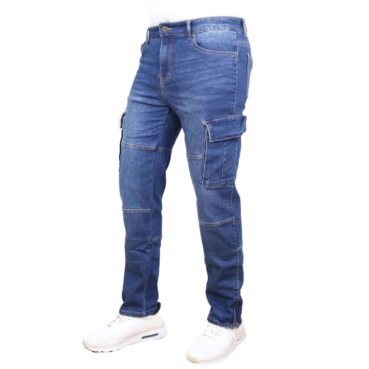 Men's Slim Fit Elastic Skinny Jeans Solid Color Style With Side Pockets New Version Hot Selling_viptrois.com