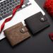 Men's Bags New Men's Short Wallet With Button Wallet High Value Leather No Logo Multi Card Slot Coin Wallet Men's Card Holder_viptrois.com