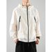 Men's Clothing Stylish Solid Color Hooded Ice Silk Sun Protection Jacket For Men, New Summer Trendy Loose Casual Double Zipper Sun Protection Coat_viptrois.com