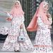 Mother & Kids Girls children's spring and autumn style long sleeved round neck dress + headscarf two piece children's clothing_viptrois.com