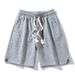 Men's Clothing Large Size Casual Sports Jacquard Shorts Elastic High Waist Solid Color Plus Size Summer Shorts_viptrois.com