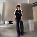 Men's Clothing Style Shoulder Pad Short Sleeved T Shirt Three Stripes Men And Women Street All Match_viptrois.com