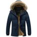Men's Detachable Hood Winter Jacket With Fleece Lining, Zip-up Front, And Flap Pockets – Long Coat In Brown, Khaki, Black, Navy, Coffee_viptrois.com