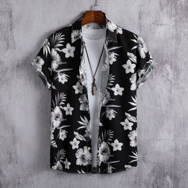 2022 Cross-Border Foreign Trade European And American New Men's Digital Printed Shirt Simple Fashion_viptrois.com