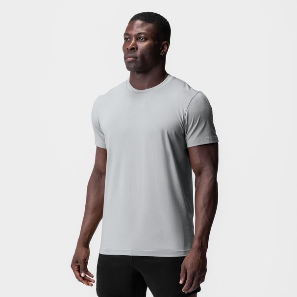 Men's Clothing Summer Slim Sports Fitness Short Sleeved Ice Feeling Cotton Polyester Elastic Moisture Wicking Round Neck T Shirt_viptrois.com