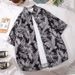 Men's Clothing Beach Vacation All Match Floral Shirt Men's Short Sleeved Ins Handsome Loose Beach Shirt Jacket_viptrois.com