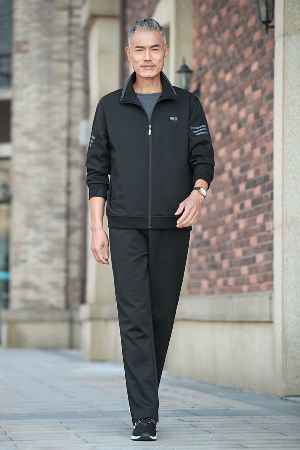 2025 Middle aged spring, autumn, winter, middle-aged and elderly dad's casual sports suit for men's two-piece set 789b_viptrois.com