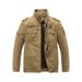 Men's Clothing Vintage Workwear – Stylish & Functional Cotton Utility Jacket – Windproof & Durable – Slim Fit Stand Collar – Lightweight & Heavyweight_viptrois.com