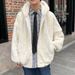 Men's New Fashion Harajuku Style Winter Solid Color Cotton Jacket Student Design Double-Sided Korean Version Coat Trendy_viptrois.com