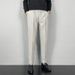 Men's Slim Fit Straight Leg Cropped Trousers High Quality Black Fleece Lined Suit Perfect for Autumn And Winter_viptrois.com