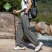Men's Clothing Ice Silk Light Drape Casual Pants Summer Outdoor Quick Drying Thin Drawstring Ankle Trousers Men_viptrois.com