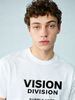 Men's 100% Cotton VISION DIVISION Lightning Letter Printed Short Sleeve T-Shirt New Summer Casual Round Neck Regular Fit Streetwear Graphic Tee_viptrois.com