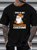 This Is My Halloween Costume Funny Halloween Ghost T-Shirt Graphic Top For Everyday Wear Stretched Casual Designer Clothes Women Top Graphic Tees Unisex Print Round Neck Short Sleeve Fashion Versatile Slightly Stylish Comfortable Streetwear_viptrois.com