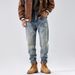 Men's Clothing High Street Loose Straight Jeans Men's Daddy Pants Tapered Long Pants_viptrois.com