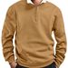 Men's Clothing European And American New Sweatshirt Retro Stand Up Collar Half Open Men's Long Sleeved American Casual Sweatshirt_viptrois.com
