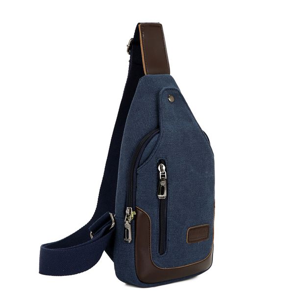 Men's Chest Bags Waist Bags Canvas Convenient Chest Bag Simple Retro Wear-resistant Large-capacity Crossbody Bag Multi-layer Leisure Chest Bag_viptrois.com