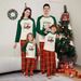 Christmas cottage alphabet plaid Christmas family dress printed homewear pajamas_viptrois.com