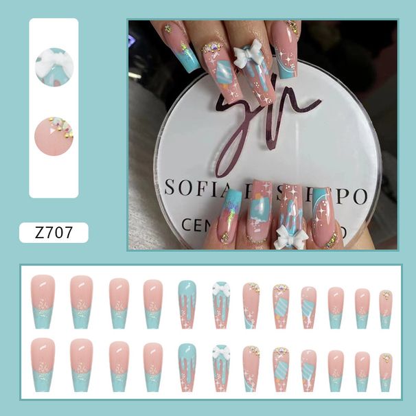 Nails Art & Tools Cute Fresh Summer Ice Cream Nail Art Sweet Girl Bow Diamond Wear Armor Wholesale Small Fresh Armor_viptrois.com