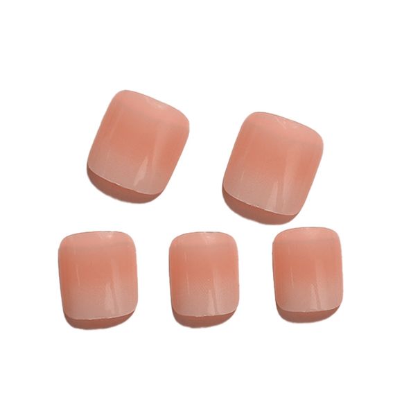 Toe Nails Gradient Cherry Blossom Pink Wear On Nails Simple And Noble Toe Nails Special Ins Style French Wear On Nails_viptrois.com