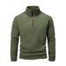 Men's Clothing Fleece Jacket For Men Polar Fleece High Collar Warm Sweater Autumn And Winter Double Sided Fleece Pullover Color Matching Zipper Jacket_viptrois.com