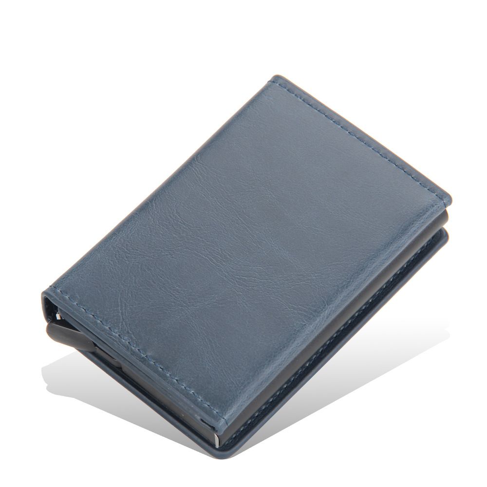Card Holder Purse Wallets Men's Card Bag Anti-degaussing Aluminum Case Card Sleeve Multi-card Spring Automatic Card Clip_viptrois.com