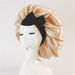 Ribbon bow color tee hat satin wide brim beauty scarf cap night cap_viptrois.com